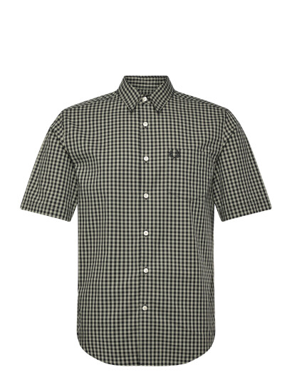 Fred Perry Gingham S/S Shirt Black M