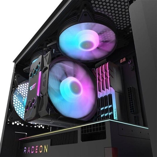 Darkflash DK352 Plus Miditower Kabinett med 4 Fans Svart