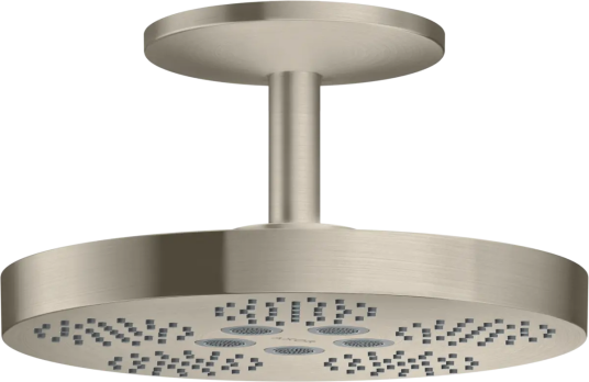Axor One 2jet Takdusj, Ø280 mm Med 2 stråletyper, Børstet Nikkel