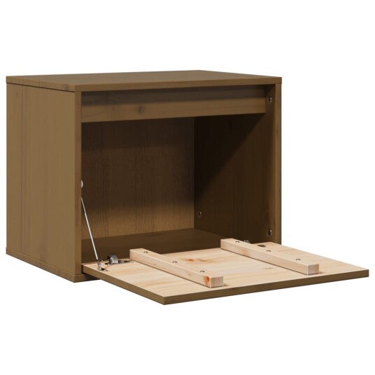 vidaXL Veggskap honningbrun 45x30x35 cm heltre furu