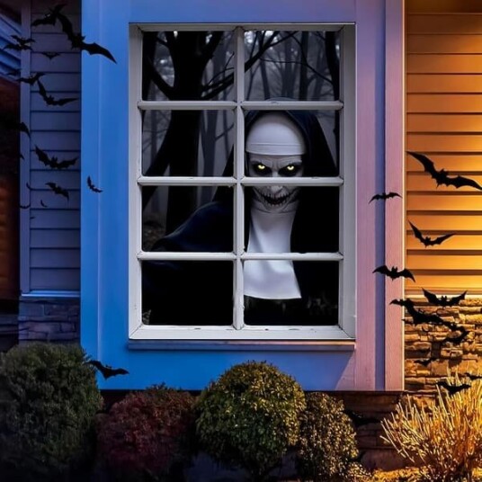 Halloween Spøkelse Vindusdekorasjon 120 x 80 cm