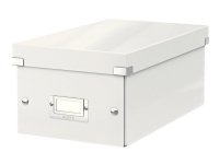 Leitz Click & Store - Medieoppbevaringseske - kapasitet: 22 DVD, 44 DVD (smalboks) - hvit Leitz Click & Store - Medieoppbevaringseske - kapasitet: 22 DVD, 44 DVD (smalboks) - hvit
