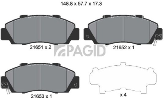 PAGID T3016N Bremseklosser