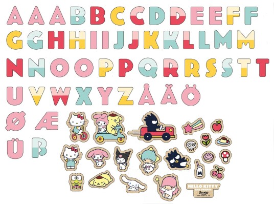 HELLO KITTY Magnetiske bokstaver