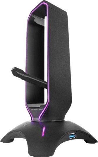 Lc-Power Usb-Hub Og Hodetelefonholder Svart Usb 3.0-Porter Lc-Power Usb-Hub Og Hodetelefonholder Svart Usb 3.0-Porter
