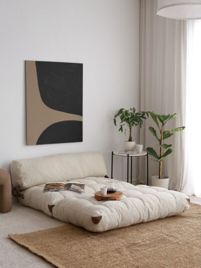 Fold Teddy Sovesofa Cream   Cream
