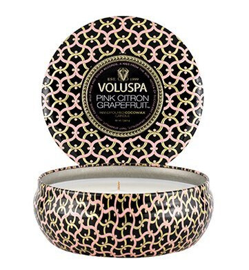Voluspa Pink Citron grapefrukt duftlys 3-veke