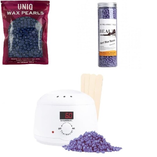 UNIQ Wax Pearls Mega Pack Voksperlesett med voksvarmer 500g