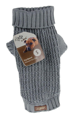 All For Paws Strikket Hundegenser Fishermans Grey XXL 46cm