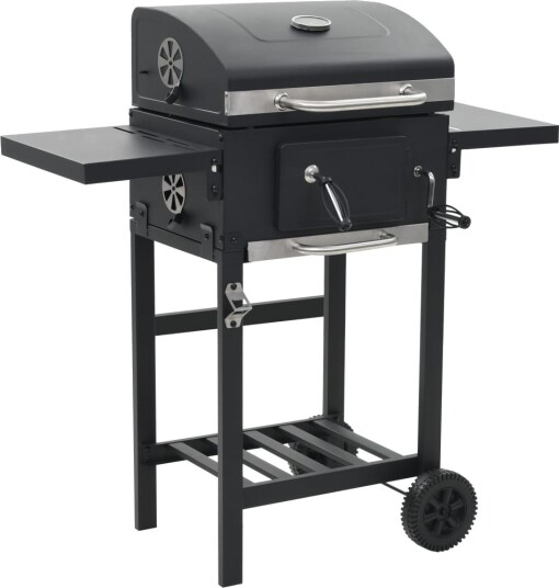 Kullgrill med bunnhylle svart Kullgrill med bunnhylle svart