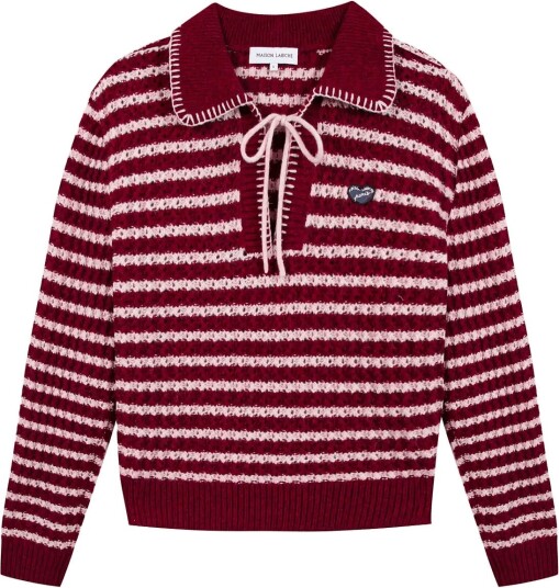 Maison Labiche Sibelle Mini Patch Coeur Burgundy XL Maison Labiche Sibelle Mini Patch Coeur Burgundy XL
