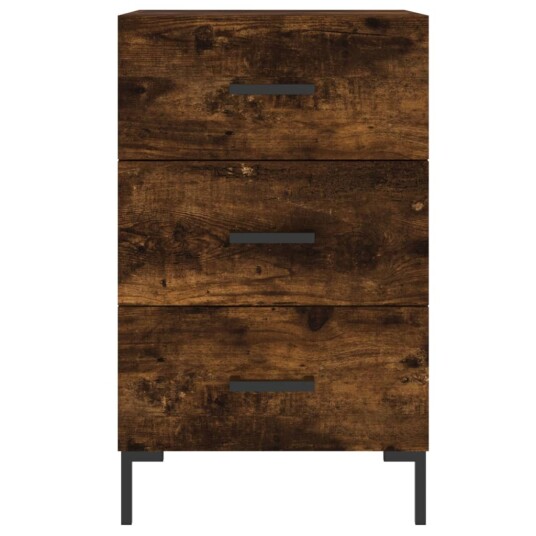 vidaXL Nattbord røkt eik 40x40x66 cm konstruert tre