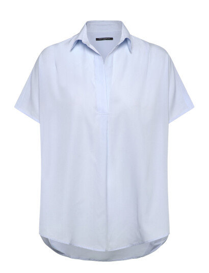 French Connection Crepe Light S/Less Popover - Blue - S