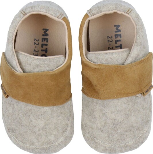 Melton Cosy Wool Slippers BEIGE MELANGE 20/21