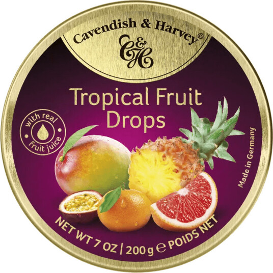 Cavendish & Harvey Tropical Fruits Drops 200g Cavendish & Harvey Tropical Fruits Drops 200g