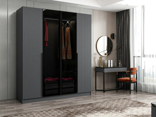 Fruitland Garderobe 180 cm - Antrasitt