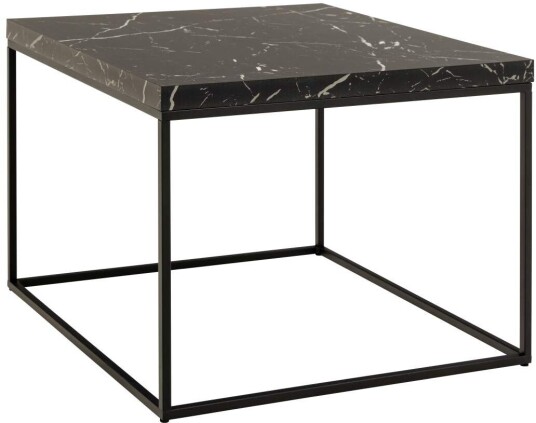 Barossa sofabord 60cm marmor dekor svart.