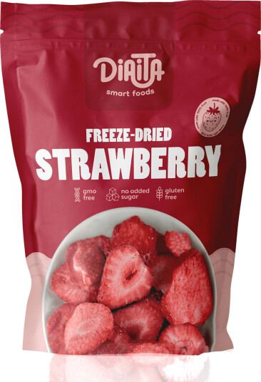 Frystorkade Jordgubbar | 100% Naturliga – Snackspåse 22g