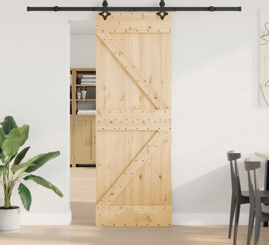  Skyvedør NARVIK Naturlig og svart 70 x 210 cm 213,5 cm