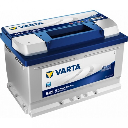VARTA Blue Dynamic Batteri 12V 72AH 680CCA (278x175x175/175mm) +høyre E43.