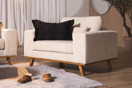 Scandinavian Choice Copenhagen Lenestol Cordfløyel Beige