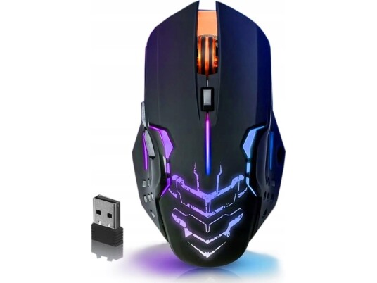 Defender Katana Gm-511 Wireless Optical Mouse 3200Dpi Black Rgb Acumulator 7 Buttons Gaming Clickless Silent