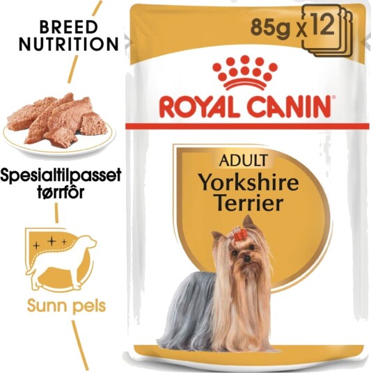 Royal Canin Yorkshire Terrier Adult Våtfôr 12 x 85 g - Hundefôr for Voksne Hunder