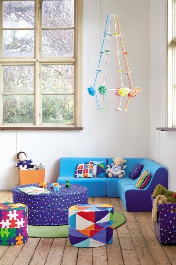 Cilla Barnesofa 2 turkis   Lekemøbel