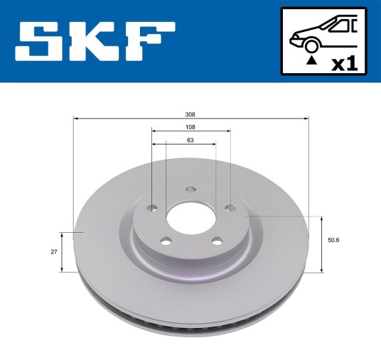 SKF VKBD 81375 V1 Bremseskive SKF VKBD 81375 V1 Bremseskive