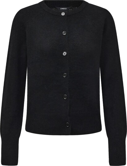 Lindex Fine Knit Cardigan In Wool Blend BLACK M