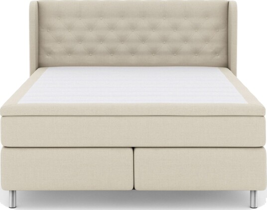 Select No 6 Komplett Sengepakke 180x200 F/M Memory/Pocket - Beige/Metallben