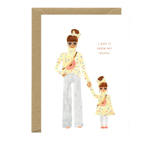 Rifle Paper Co. Morsdagskort Mamma og datter gul