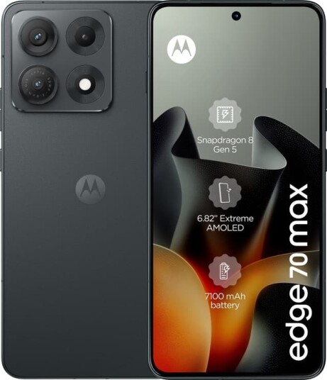 Motorola Edge 70 Max 5G 6.82" Quad HD+ AMOLED Smartphone 8GB/256GB PANTONE Dark Shadow