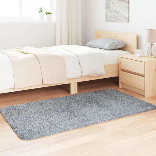 Flossteppe med lang luv NAVARRA lysegrå 80x150 cm polyester 8721158558046 Flossteppe med lang luv NAVARRA lysegrå 80x150 cm polyester 8721158558046