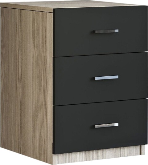 Barrock Nattbord 45 cm - Natur/Svart