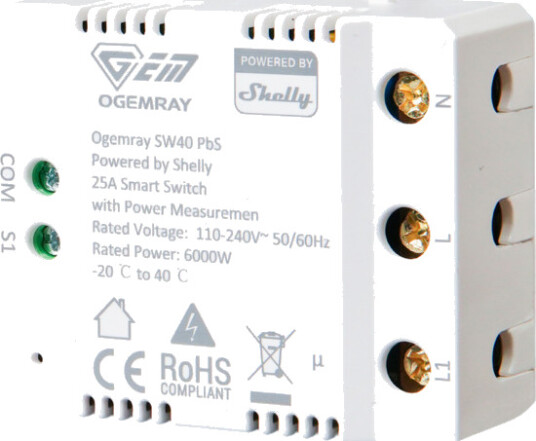 Shelly Ogemray Smart Relay 25A Shelly Ogemray Smart Relay 25A