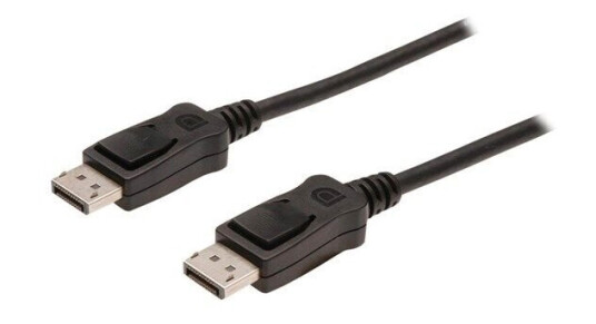 Digitus DisplayPort-kabel 3m Formstøpt Svart Digitus DisplayPort-kabel 3m Formstøpt Svart