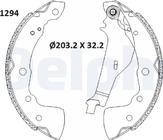 DELPHI LS2181 Bremsesko sett