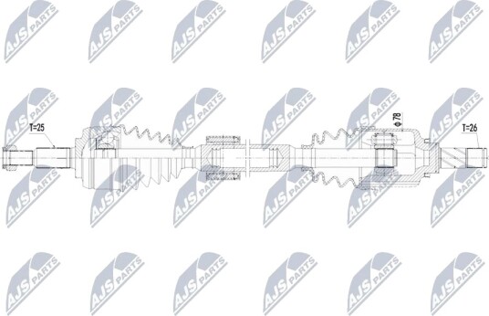NTY NPW RE 217 Drivaksel