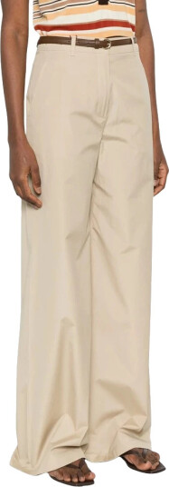 Max Mara Studio Dame Bukser Beige M, Max Mara Studio Dame Bukser Beige M,