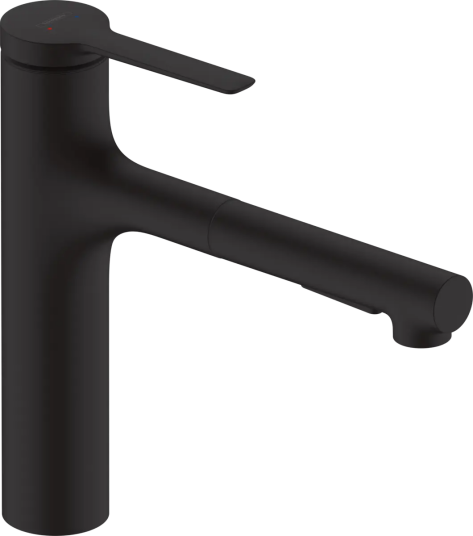 HANSGROHE ZESIS M33 KJØKKENARMATUR 160 MATT SORT M/UTTREKK HANSGROHE ZESIS M33 KJØKKENARMATUR 160 MATT SORT M/UTTREKK