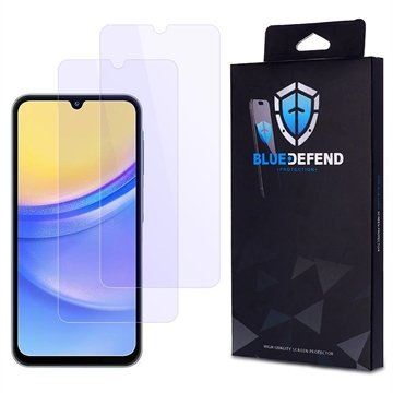 BlueDefend Samsung Galaxy A15 Anti Blue Light Skjermbeskyttere Beskyttelsesglass 2 stk.