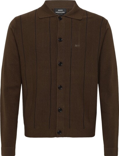 Mads Nørgaard Classy Brando Polo Ls Knit COCOA XL