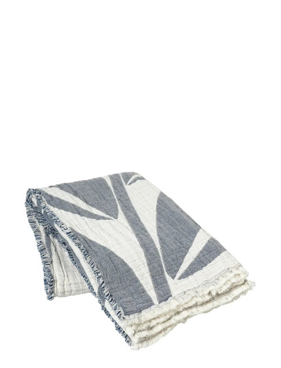 Broste Copenhagen Barley Throw - Blue - L 130CM