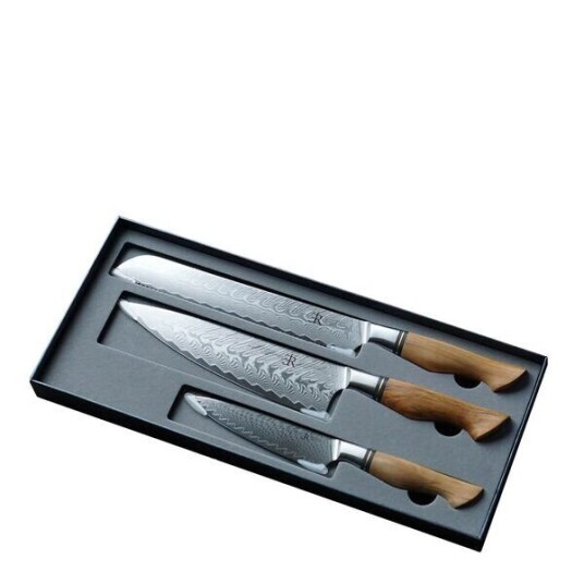Ryda Knives   Ryda Knives ST650 luksussett med brødkniv kokkekniv & universalkniv