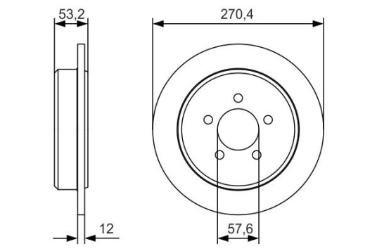 Bremseskive BOSCH 0 986 479 A80 Bremseskive BOSCH 0 986 479 A80