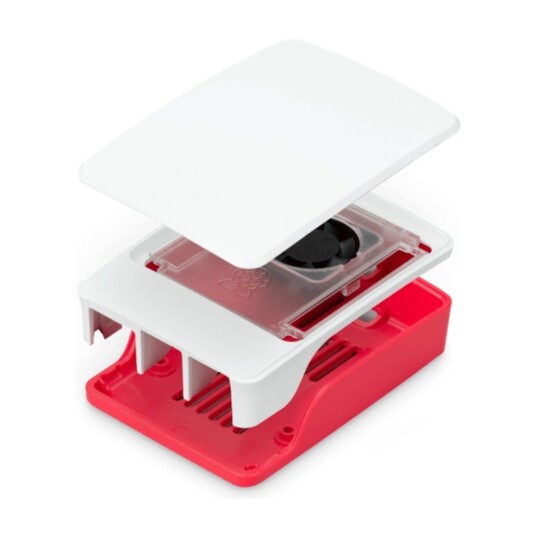 Raspberry Pi 5 offisielt deksel rød/hvit Raspberry Pi 5 offisielt deksel rød/hvit