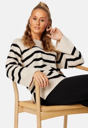 Object Collectors Item Objester LS Knit Top Sandshell Stripes:Black XL Object Collectors Item Objester LS Knit Top Sandshell Stripes:Black XL