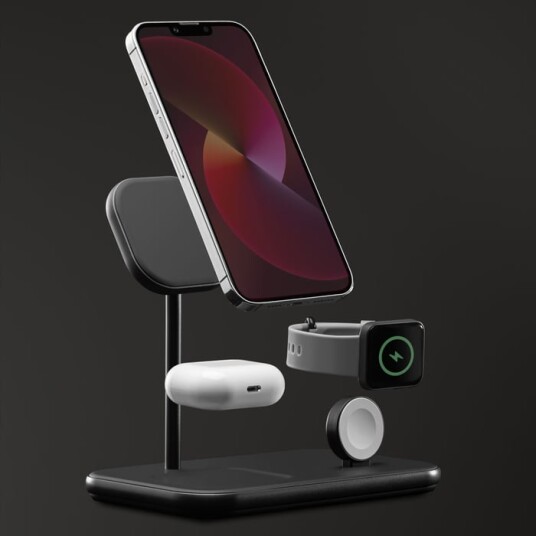 Linocell Premium 3 i 1 ladestasjon med MagSafe kompabilitet Linocell Premium 3 i 1 ladestasjon med MagSafe kompabilitet