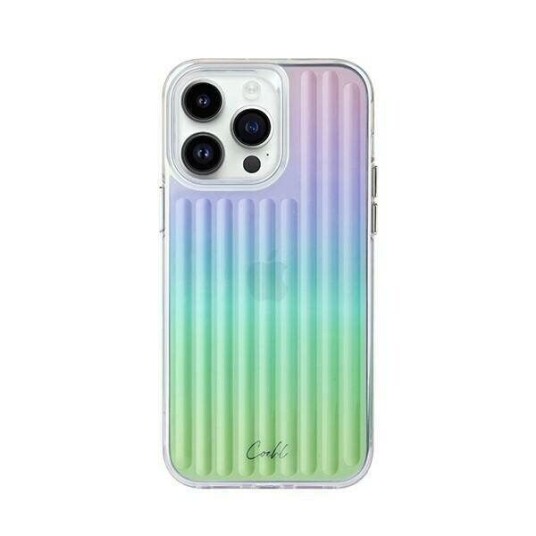 UNIQ iPhone 14 Pro fleksibelt bakdeksel UNIQ Coehl Linear m. Glitter - Såpeboble Farge UNIQ iPhone 14 Pro fleksibelt bakdeksel UNIQ Coehl Linear m. Glitter - Såpeboble Farge